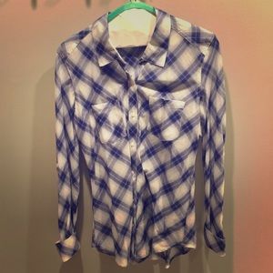 Plaid Gauze Button Down